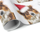 Australian Shepherd in een kerstman met kerstmis Cadeaupapier (Rol Hoek)