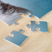 Australian Shepherd in het rode pet van Santa Legpuzzel (Zijkant)