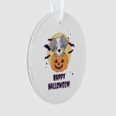 Australian Shepherd in Pumpkin Cute Happy Ornament (voorkant)