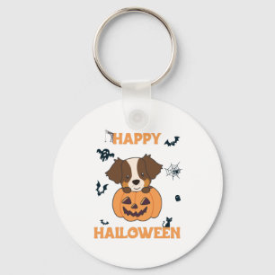 Australian Shepherd in Pumpkin Cute Happy Sleutelhanger