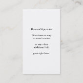 Australian Shepherd in Snow Breeder Visitekaartjes (Achterkant)