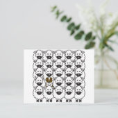 Australian Shepherd in the Sheep Briefkaart (Staand voorkant)