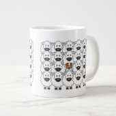 Australian Shepherd in the Sheep Grote Koffiekop (Voorkant rechts)