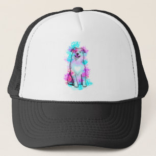 Australian Shepherd in Waterverf Splash Trucker Pet