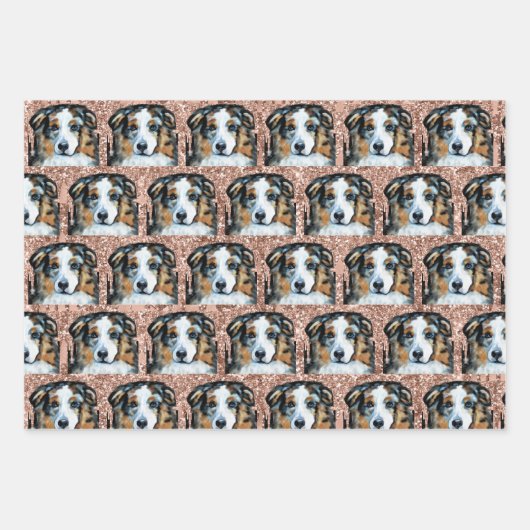 Australian Shepherd Inpakpapier Vel (Voorkant 3)