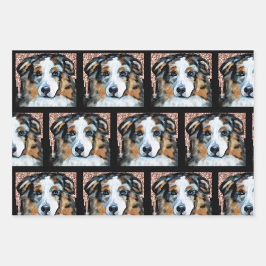 Australian Shepherd Inpakpapier Vel (Voorkant)