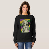 Australian Shepherd Jester Mardi Gras Hondenmoeder Trui (Voorkant volledig)