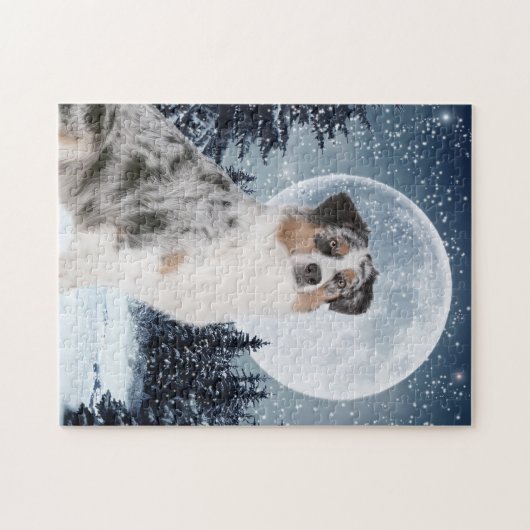 Australian Shepherd Jigzaag Puzzle Legpuzzel (Horizontaal)