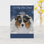 Australian Shepherd Kaart (Gele Bloem)