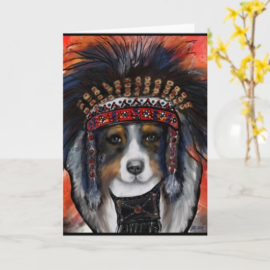 AUSTRALIAN SHEPHERD KAART (Gele Bloem)