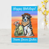 Australian Shepherd Kaart (Gele Bloem)