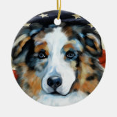 AUSTRALIAN SHEPHERD KERAMISCH ORNAMENT (Voorkant)