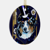 AUSTRALIAN SHEPHERD KERAMISCH ORNAMENT (Rechts)