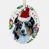 AUSTRALIAN SHEPHERD KERAMISCH ORNAMENT (Rechts)
