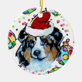 AUSTRALIAN SHEPHERD KERAMISCH ORNAMENT