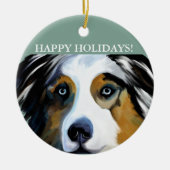 AUSTRALIAN SHEPHERD KERAMISCH ORNAMENT (Voorkant)
