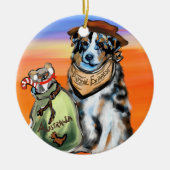 AUSTRALIAN SHEPHERD KERAMISCH ORNAMENT (Voorkant)