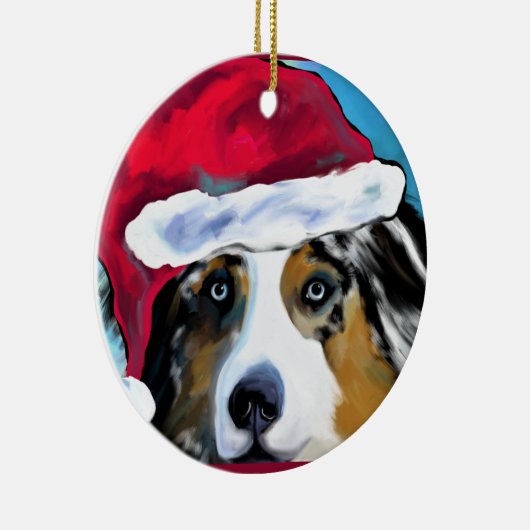 Australian Shepherd Keramisch Ornament (Rechts)