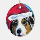 Australian Shepherd Keramisch Ornament (Links)