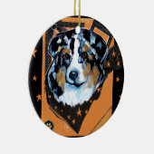 AUSTRALIAN SHEPHERD KERAMISCH ORNAMENT (Rechts)