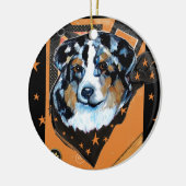 AUSTRALIAN SHEPHERD KERAMISCH ORNAMENT (Links)
