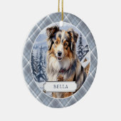 Australian Shepherd Keramische Cirkel Ornament (Rechts)