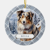 Australian Shepherd Keramische Cirkel Ornament (Voorkant)