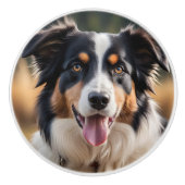 Australian Shepherd Keramische Schattigee Hondenkn Keramische Knop (Voorkant)