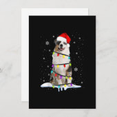 Australian Shepherd kerstboom Light Aussie Xm Kaart (Voorkant / Achterkant)