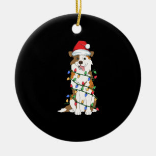 Australian Shepherd kerstboom Light Aussie Xm Keramisch Ornament