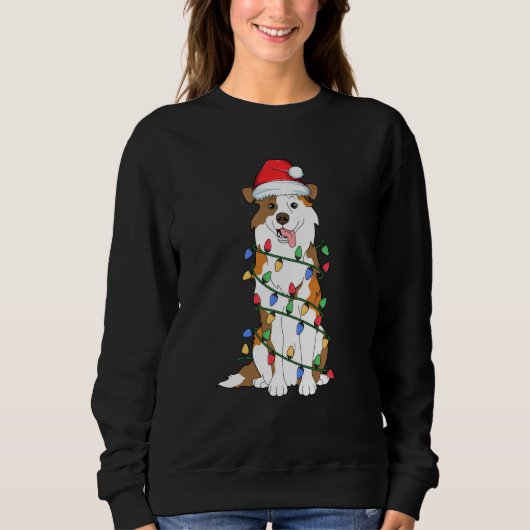Australian Shepherd kerstboom Light Aussie Xm Trui (Voorkant)