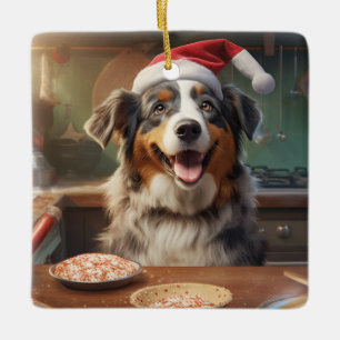 Australian Shepherd Kerstkoekjes Vakantie Keramisch Ornament