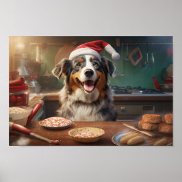 Australian Shepherd Kerstkoekjes Vakantie Poster