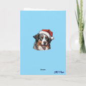 Australian Shepherd kerstkous Kaart (Achterkant)