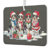 Australian Shepherd Kerstmuts gewei elf Kerstmis Luchtverfrisser (Links)