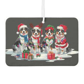 Australian Shepherd Kerstmuts gewei elf Kerstmis Luchtverfrisser