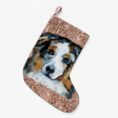 Australian Shepherd Kleine Kerstsok (Voorkant (Hangend))