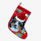 AUSTRALIAN SHEPHERD KLEINE KERSTSOK (Voorkant (Hangend))