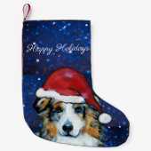 Australian Shepherd Kleine Kerstsok (Voorkant)
