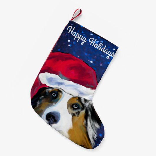 Australian Shepherd Kleine Kerstsok (Voorkant (Hangend))