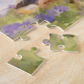 Australian Shepherd kleurrijke waterverf kunstwerk Legpuzzel (Zijkant)