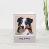 Australian Shepherd Kopf -  Kaart (Voorkant)