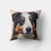 Australian Shepherd Kopf - Kussen (Achterkant)