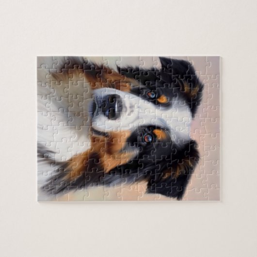 Australian Shepherd Kopf - Legpuzzel (Horizontaal)