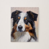 Australian Shepherd Kopf - Legpuzzel (Verticaal)