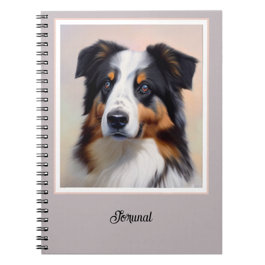 Australian Shepherd Kopf -  Notitieboek (Voorkant)