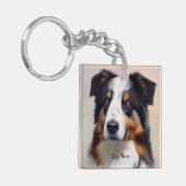 Australian Shepherd Kopf -  Sleutelhanger (Voorkant Links)