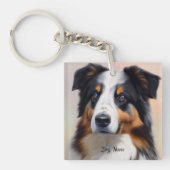Australian Shepherd Kopf -  Sleutelhanger (Voorkant)