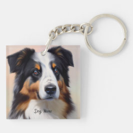 Australian Shepherd Kopf -  Sleutelhanger