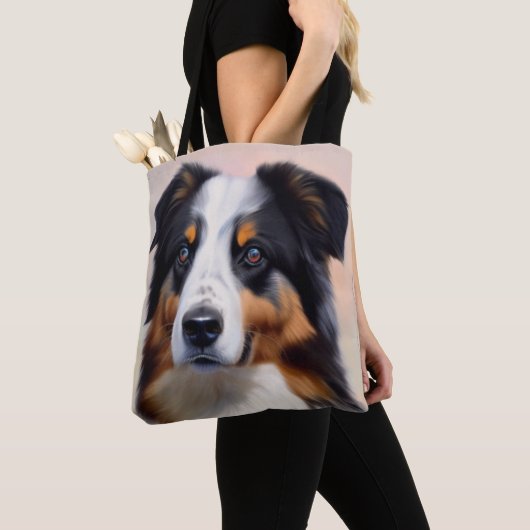Australian Shepherd Kopf - Tote Bag (Dichtbij)